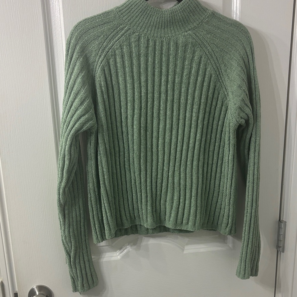 Hippie Rose Sage Green Ribbed XL Women's Sweater NWT